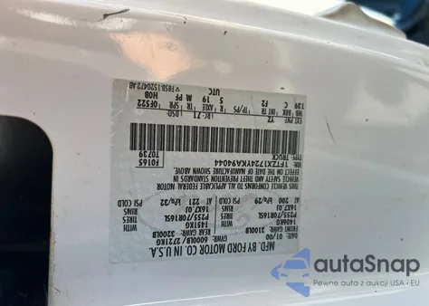 2000 Ford F150 z USA, uszkodzony, nr VIN 1FTZX1724YKA94044